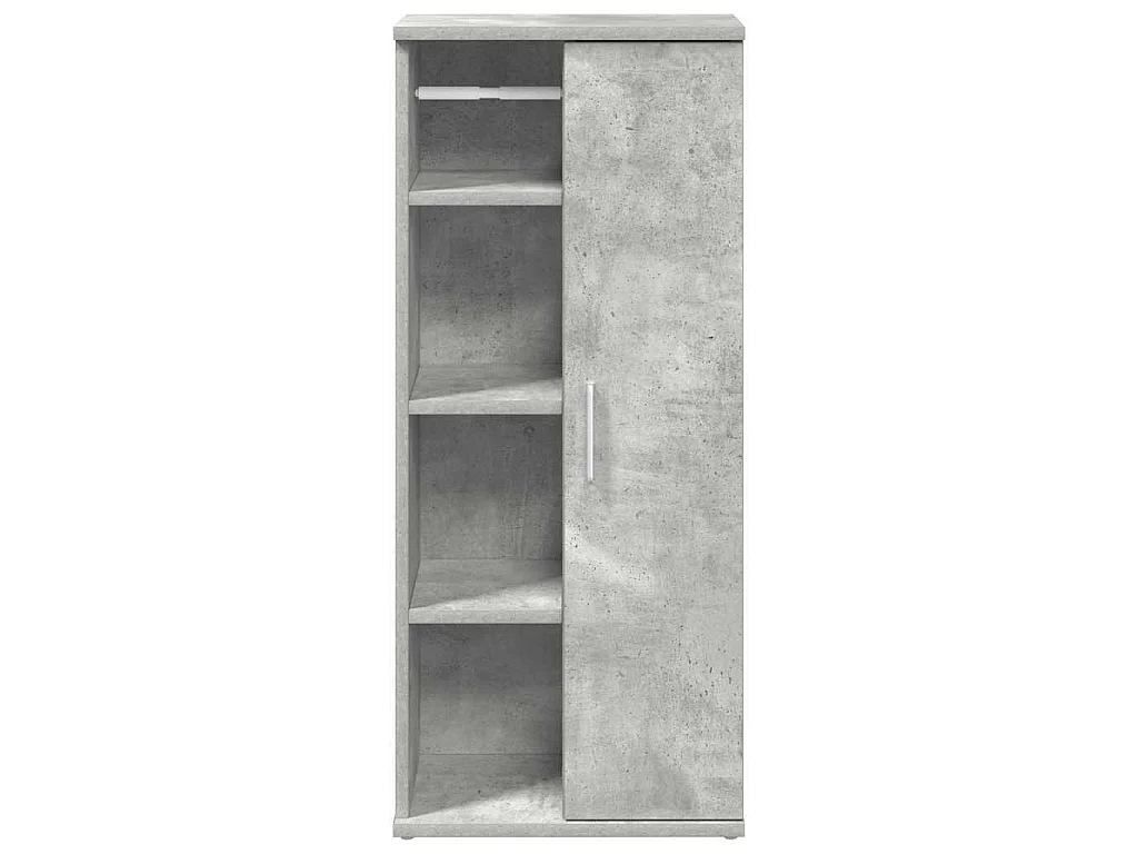 Badkamerkast met rolhouder 39x22x90 cm betongrijs