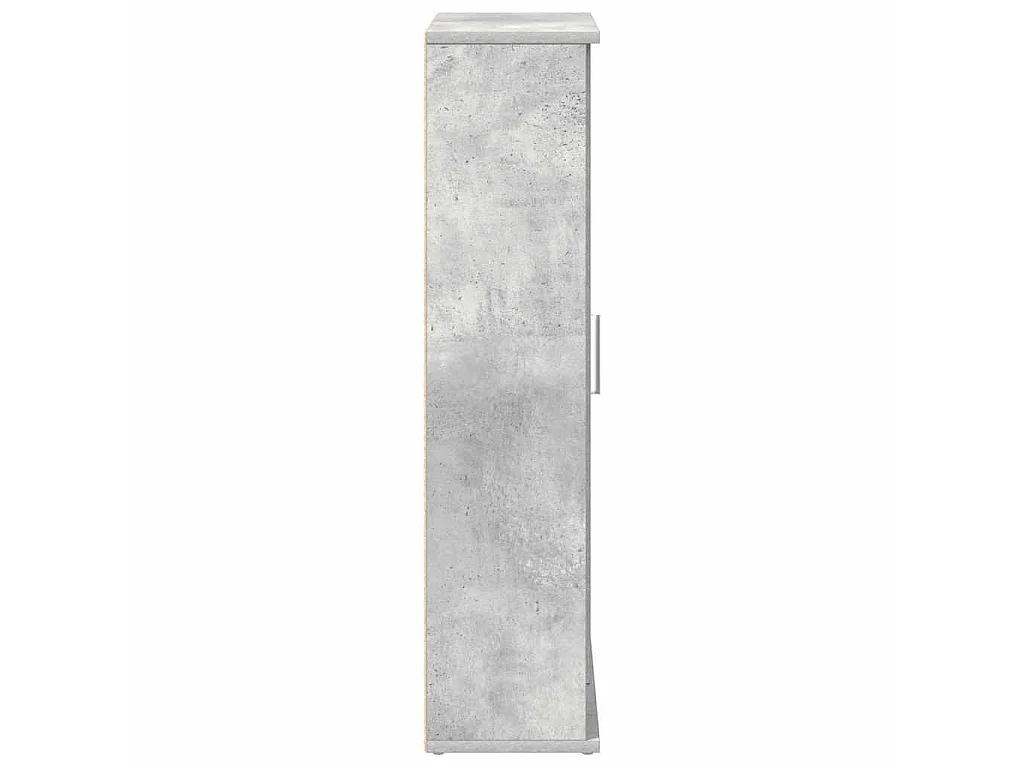 Badkamerkast met rolhouder 39x22x90 cm betongrijs