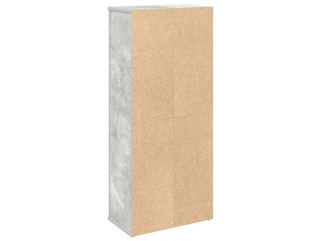 Badkamerkast met rolhouder 39x22x90 cm betongrijs