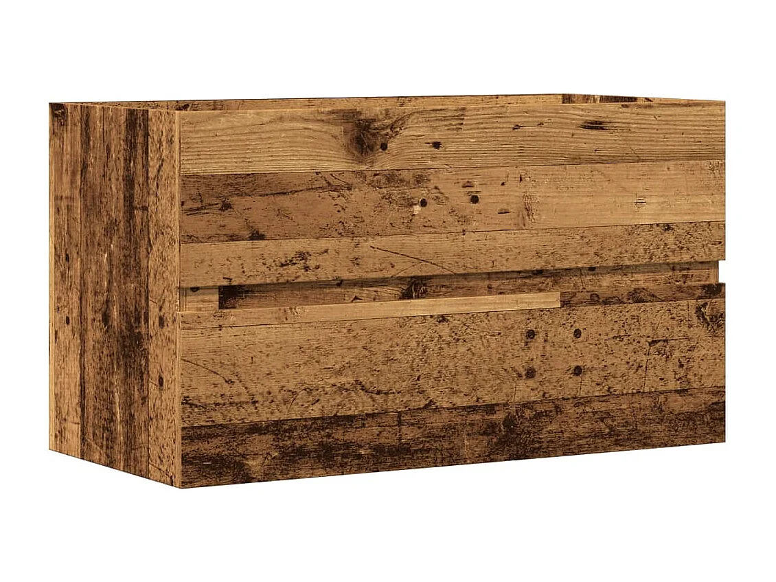 Armoire de salle de bain suspendue vieux bois bois d'ingénierie