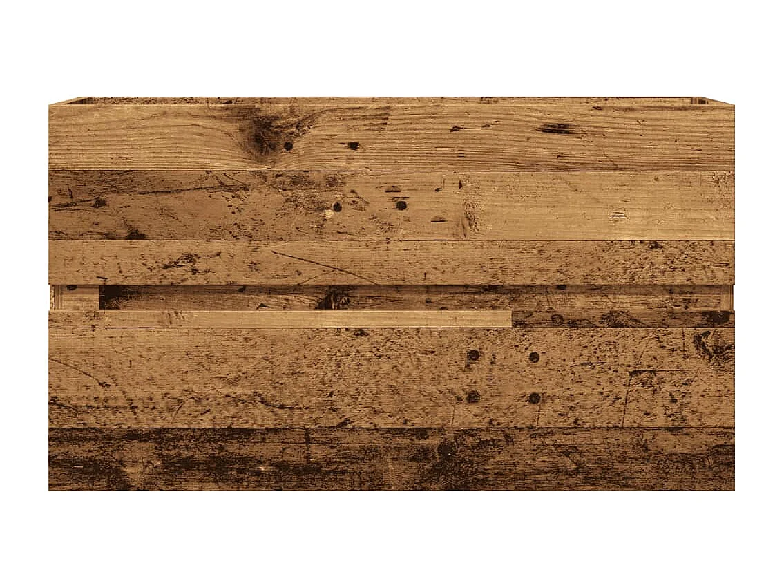 Armoire de salle de bain suspendue vieux bois bois d'ingénierie
