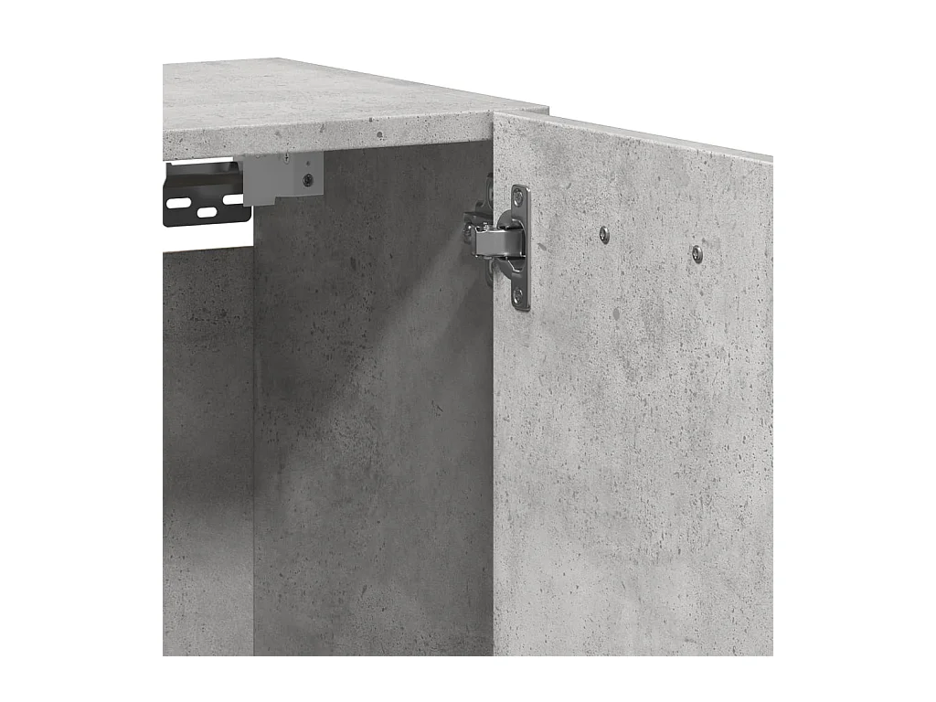 Armoire de salle de bain suspendue gris béton bois d'ingénierie
