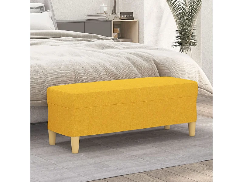 Banco de tela amarillo 100x35x41 cm