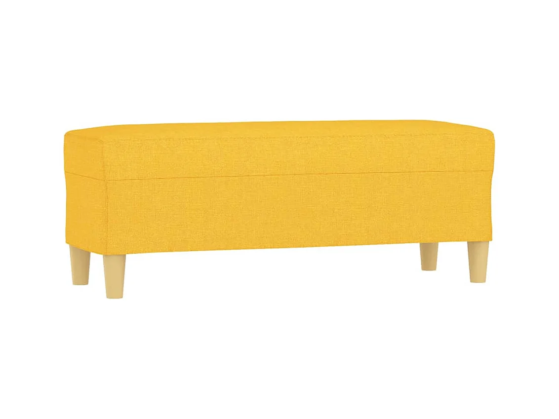 Sitzbank Hellgelb 100x35x41 cm Stoff