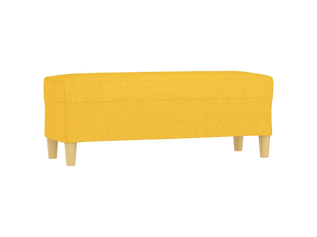 Sitzbank Hellgelb 100x35x41 cm Stoff