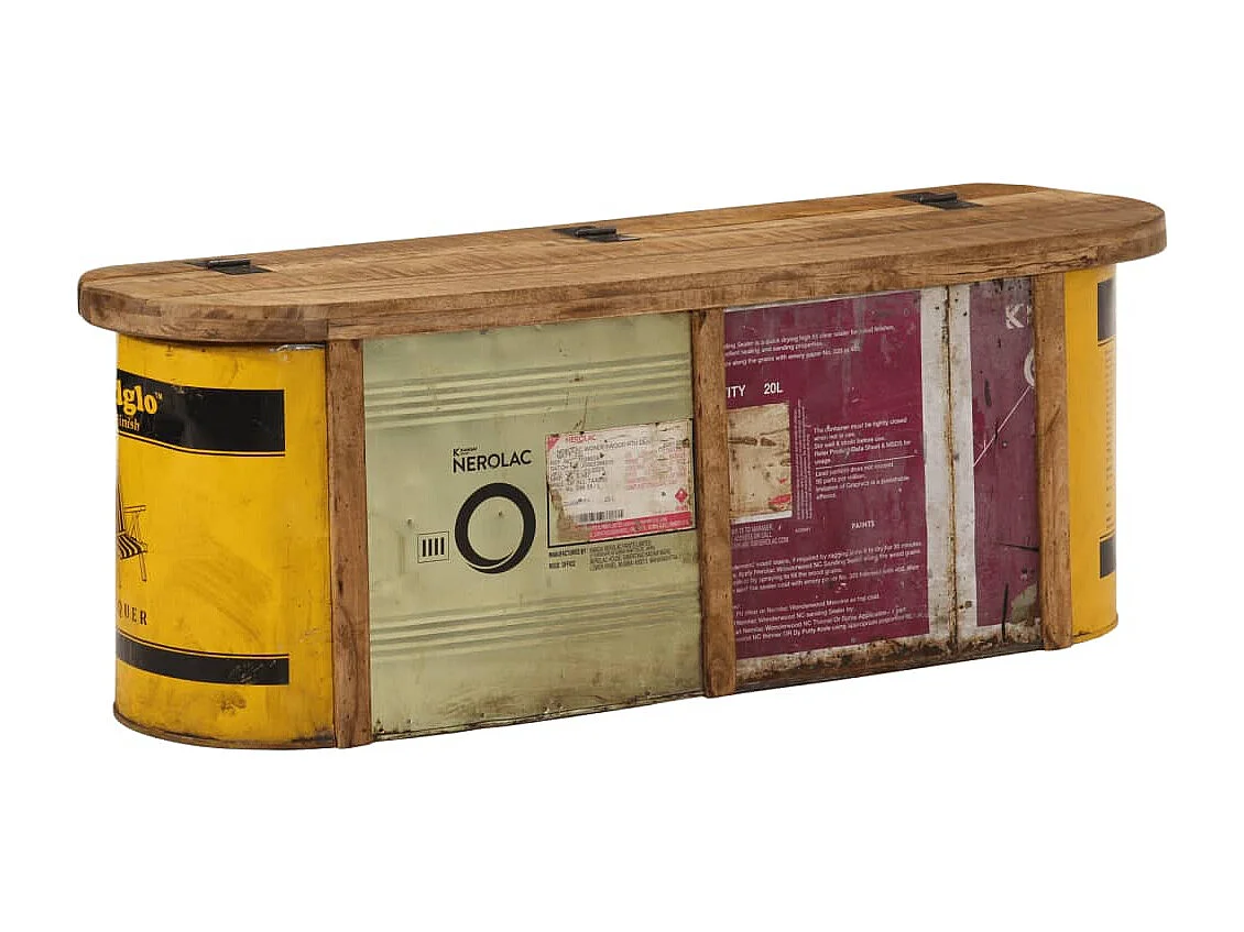 Banc de rangement/buffet 120x30x40 cm bois de récupération