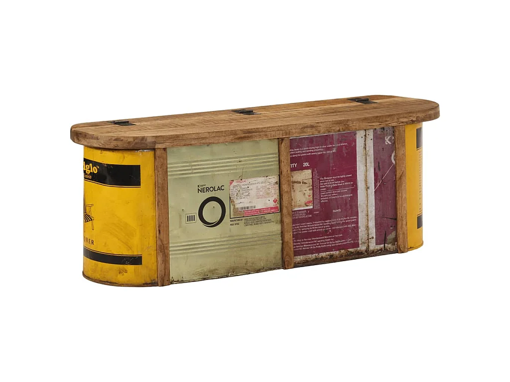 Sitzbank mit Stauraum / Sideboard 120x30x40 cm Altholz Massiv