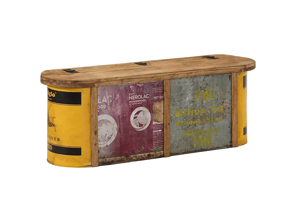 Banc de rangement/buffet 120x30x40 cm bois de récupération