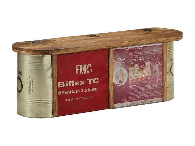 Opbergbank / dressoir 120x30x40 cm massief gerecycled hout