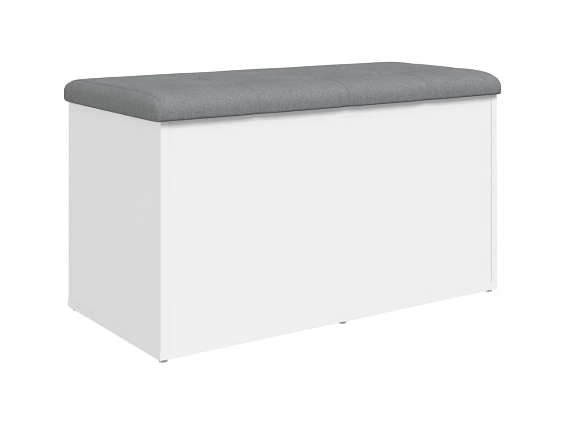 Sitzbank mit Stauraum Weiß 82x42x45 cm Holzwerkstoff