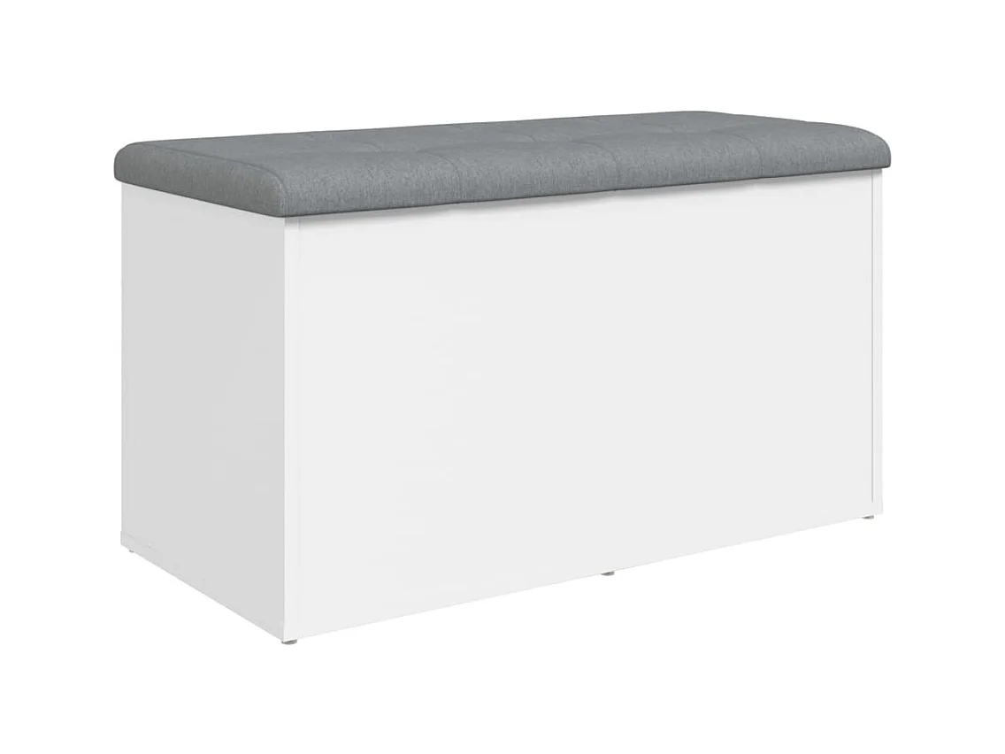 Sitzbank mit Stauraum Weiß 82x42x45 cm Holzwerkstoff