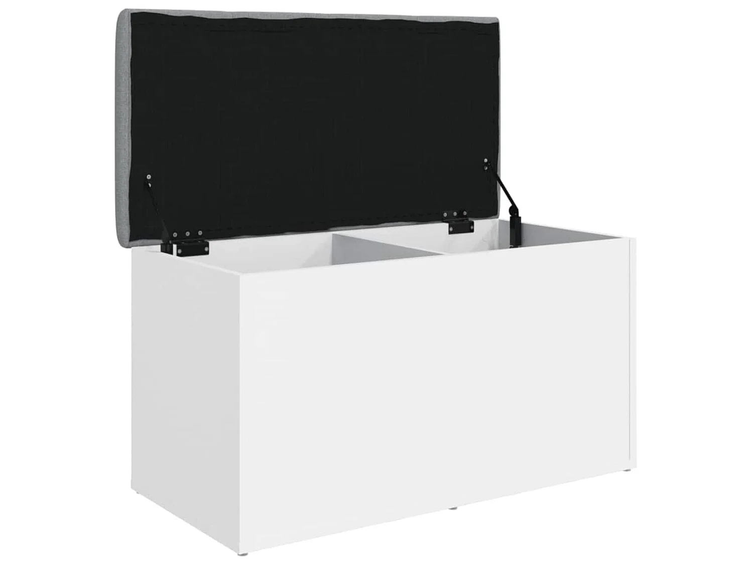 Banc de rangement Blanc 82x42x45 cm Bois d'ingénierie