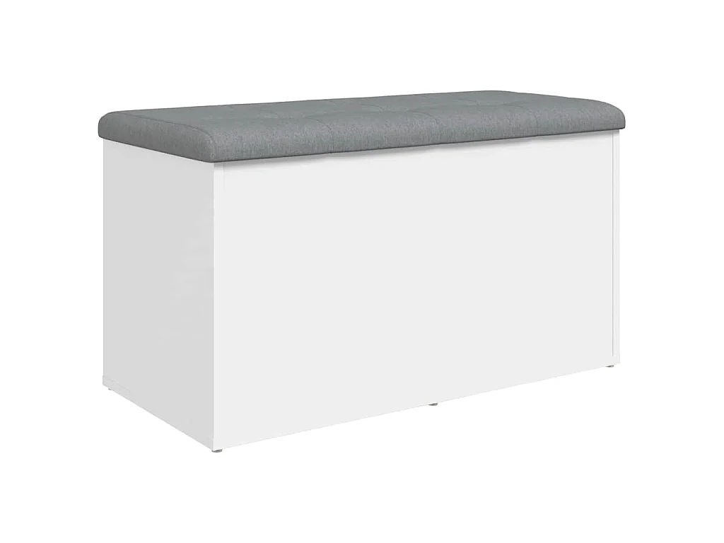 Banc de rangement Blanc 82x42x45 cm Bois d'ingénierie