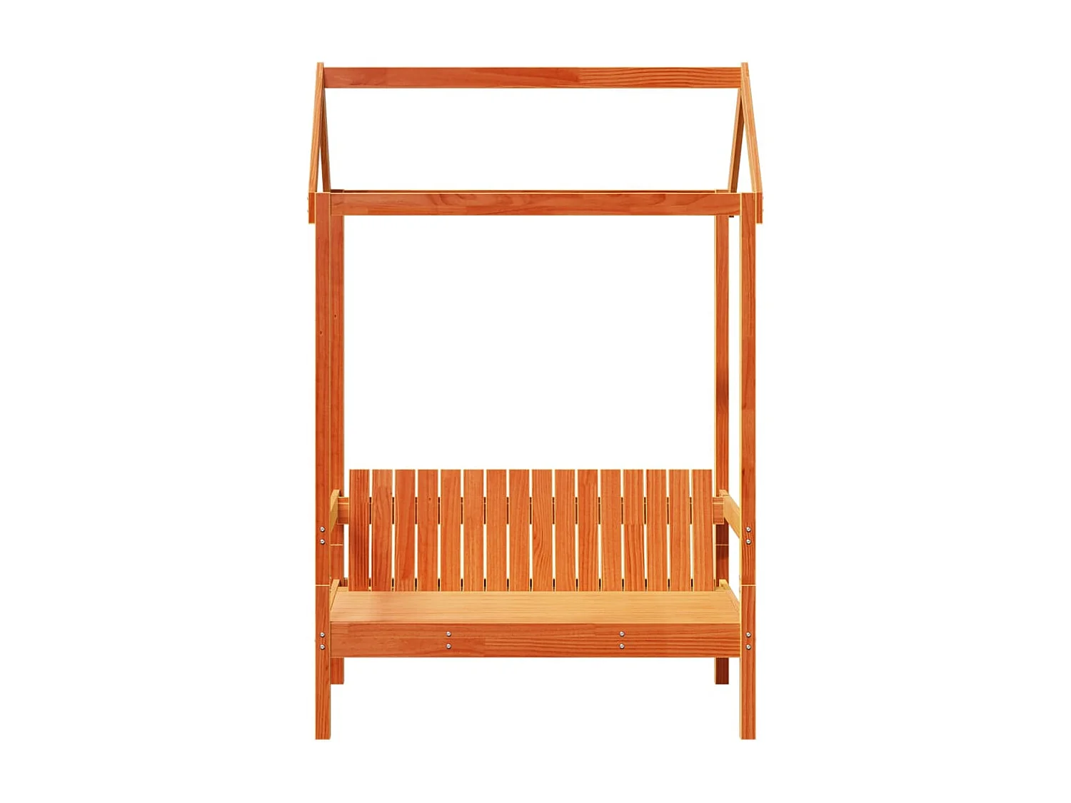 Banc avec toit cire marron 117,5x70x176,5 cm bois de pin massif