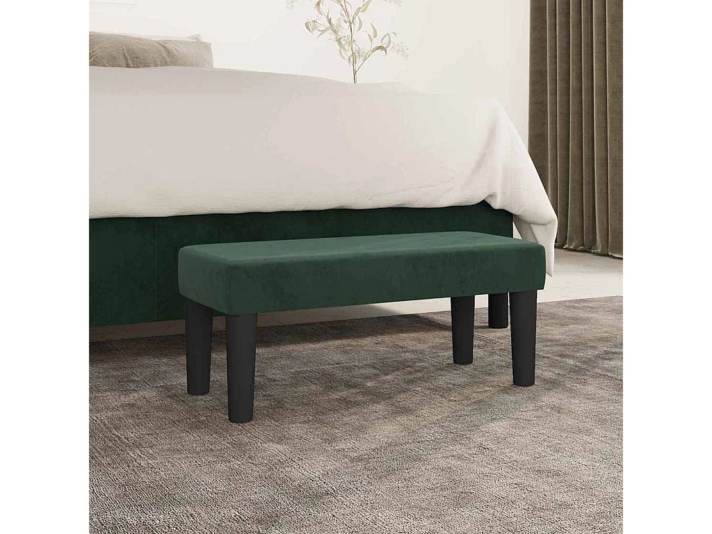 banc Vert foncé 70 x 30 x 30 cm Velours