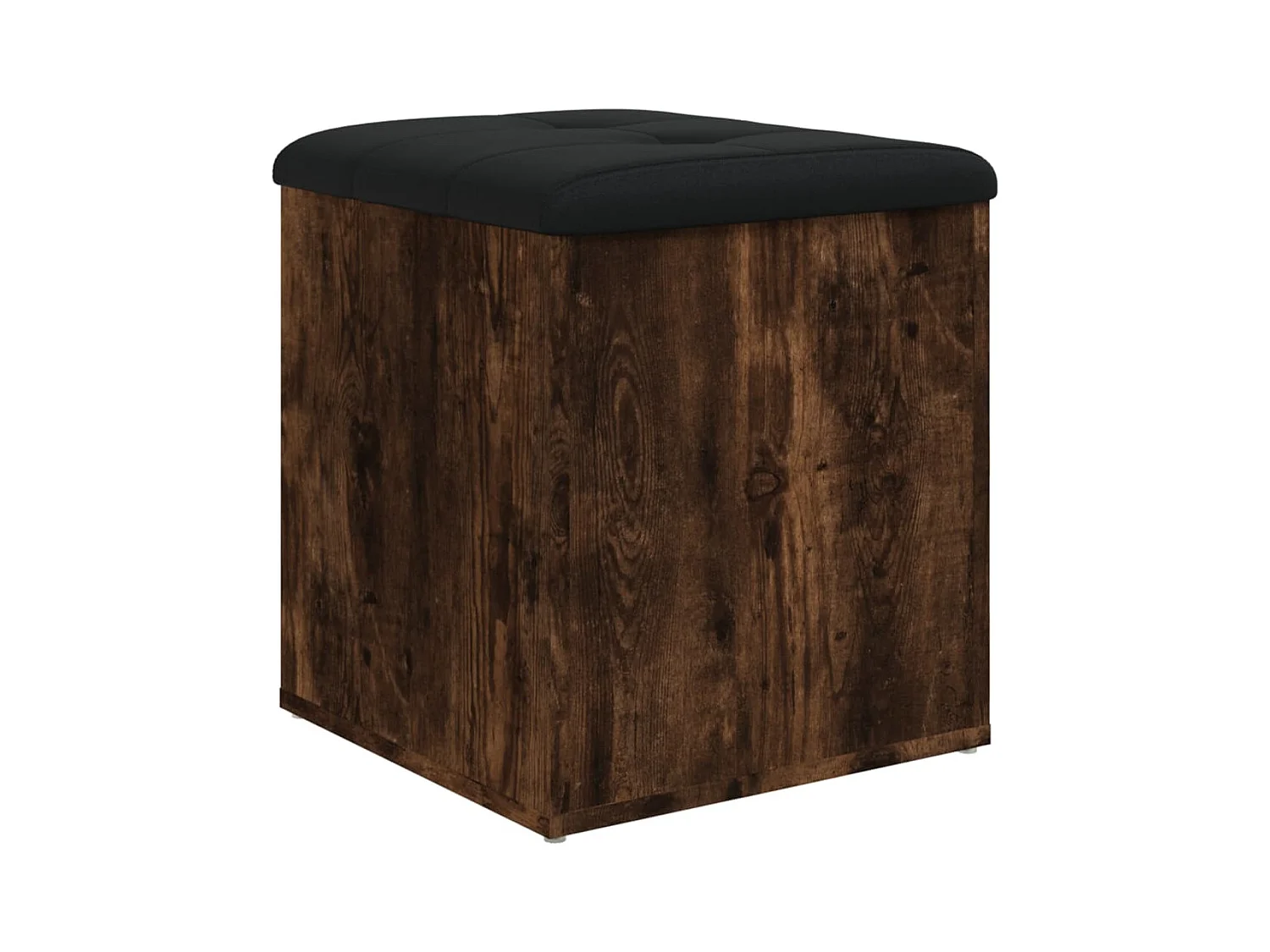 Banc de rangement chêne fumé 42x42x45 cm bois d'ingénierie