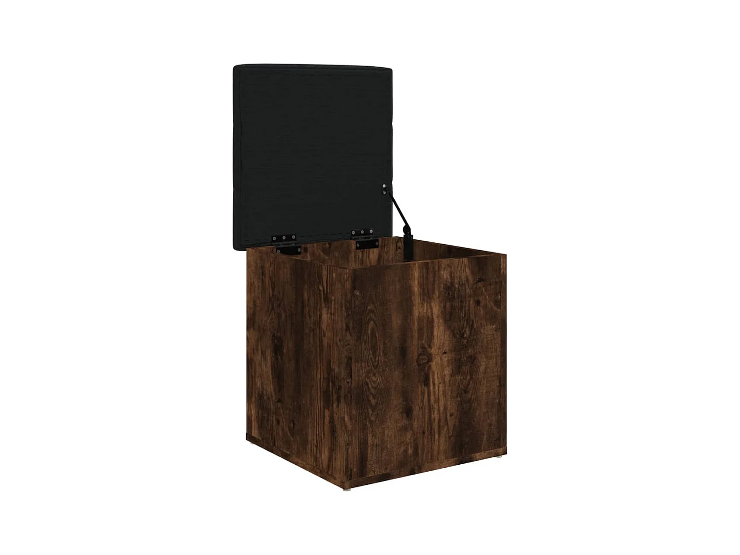 Banc de rangement chêne fumé 42x42x45 cm bois d'ingénierie