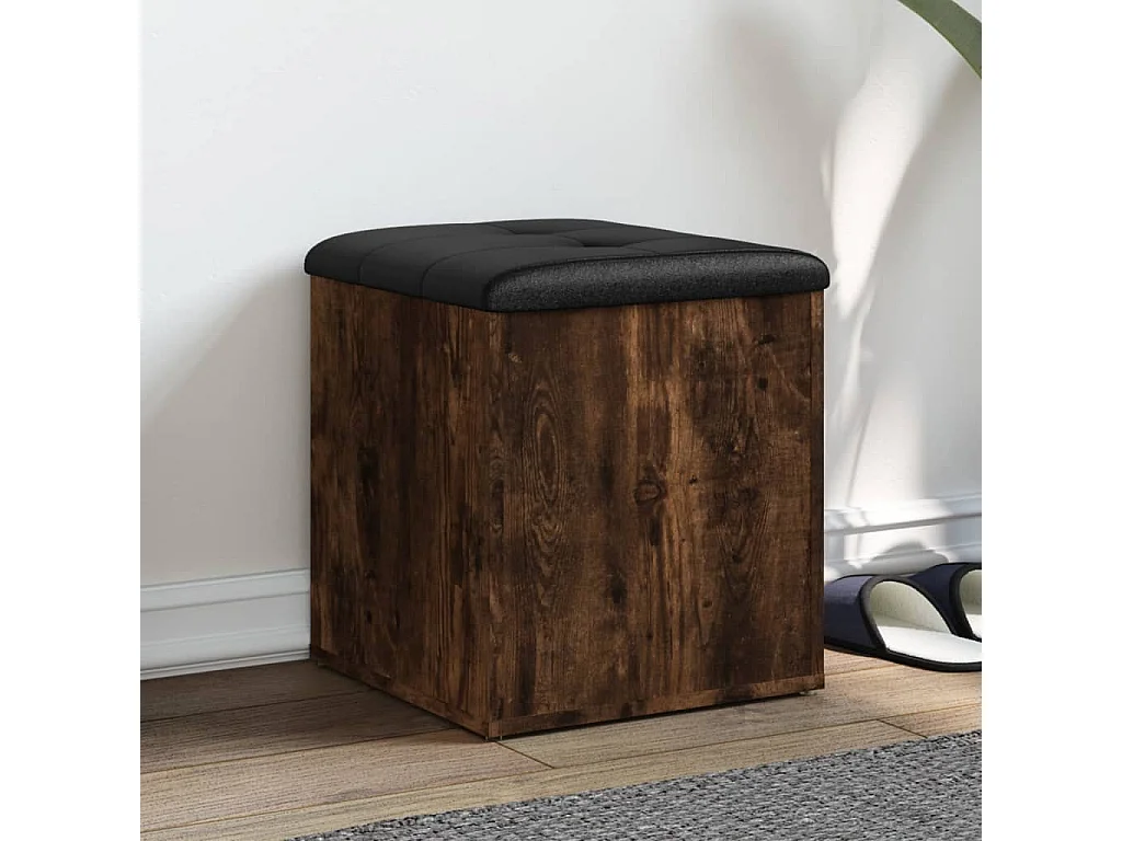 Sitzbank mit Stauraum Räuchereiche 42x42x45 cm Holzwerkstoff