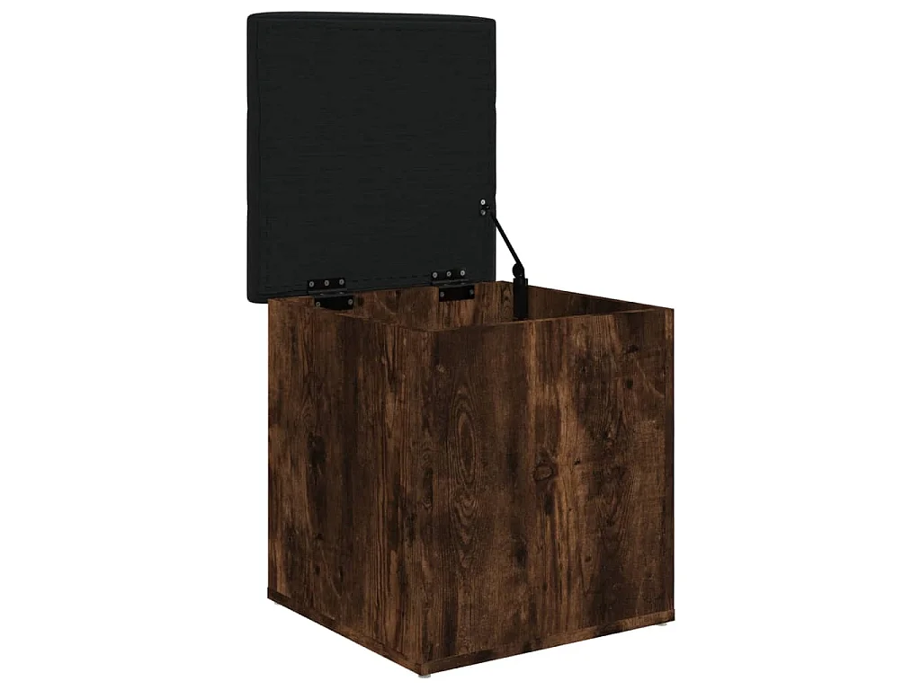 Banc de rangement chêne fumé 42x42x45 cm bois d'ingénierie