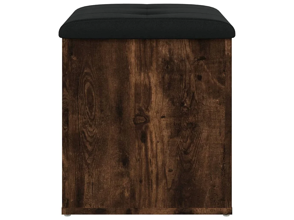 Banc de rangement chêne fumé 42x42x45 cm bois d'ingénierie