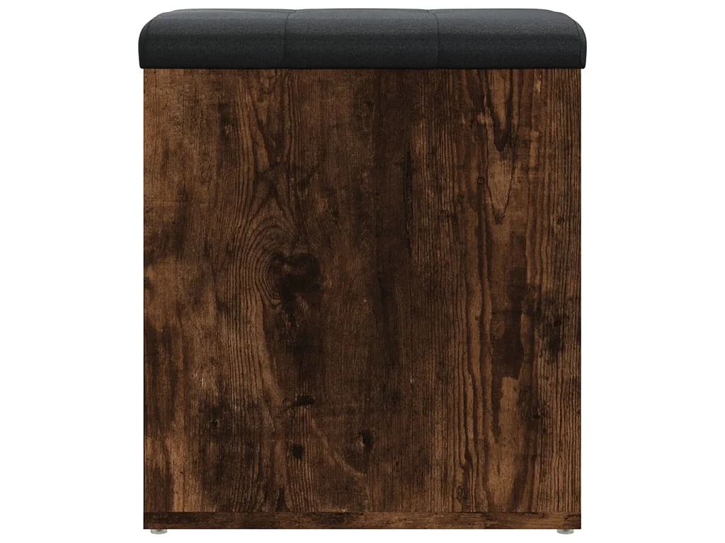 Banc de rangement chêne fumé 42x42x45 cm bois d'ingénierie