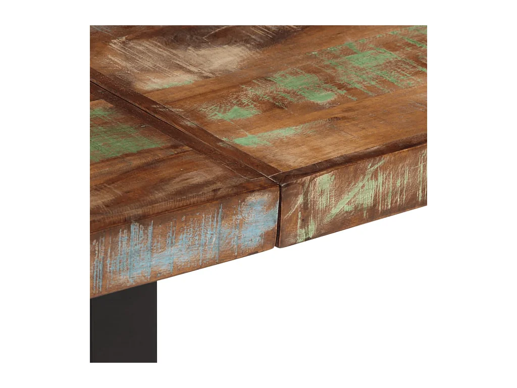 Banc 160 cm bois de récupération massif et acier