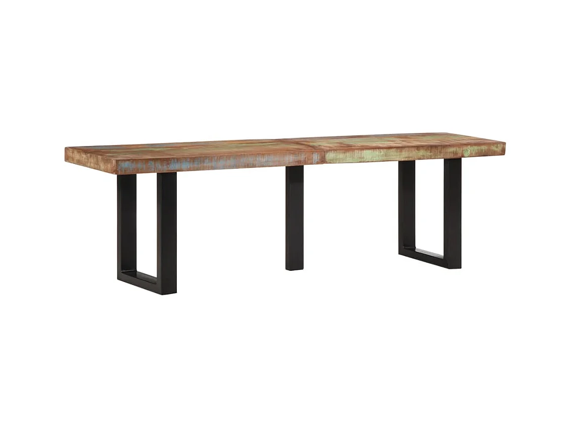 Banc 160 cm bois de récupération massif et acier