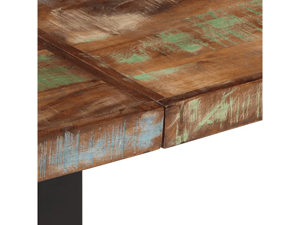 Bankje 160 cm massief gerecycled hout en staal