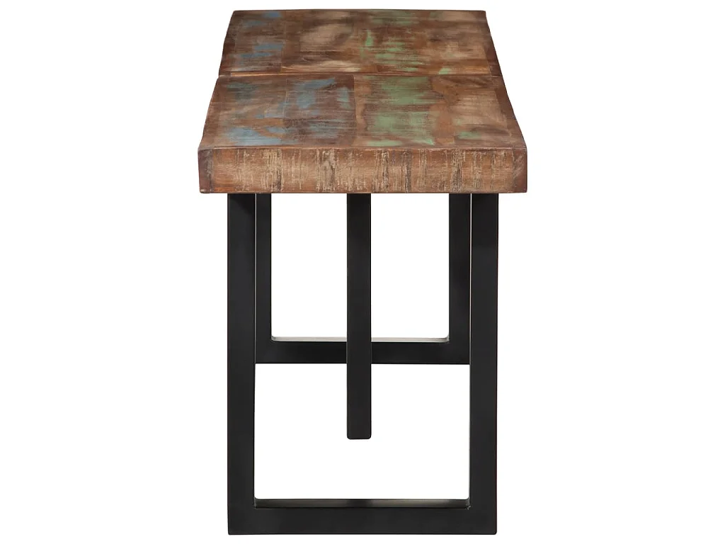 Banc 160 cm bois de récupération massif et acier