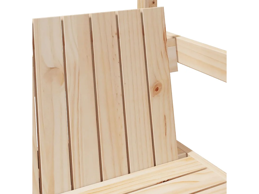 Bank met dak 117,5x70x176,5 cm massief grenenhout