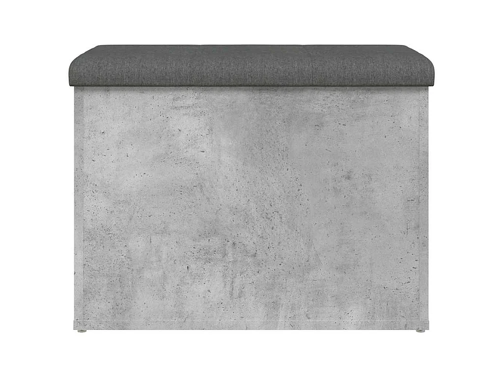 Opbergbankje 62x42x45 cm bewerkt hout betongrijs