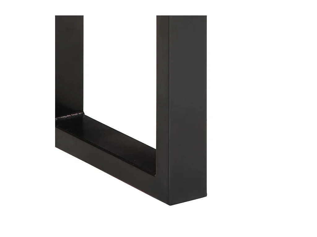 Banc 160 cm bois de manguier brut massif et acier