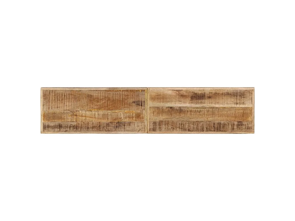 Banc 160 cm bois de manguier brut massif et acier