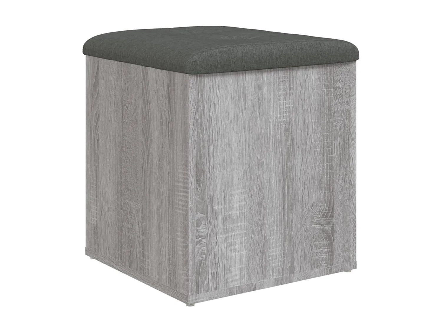 Sitzbank mit Stauraum Grau Sonoma 42x42x45 cm Holzwerkstoff