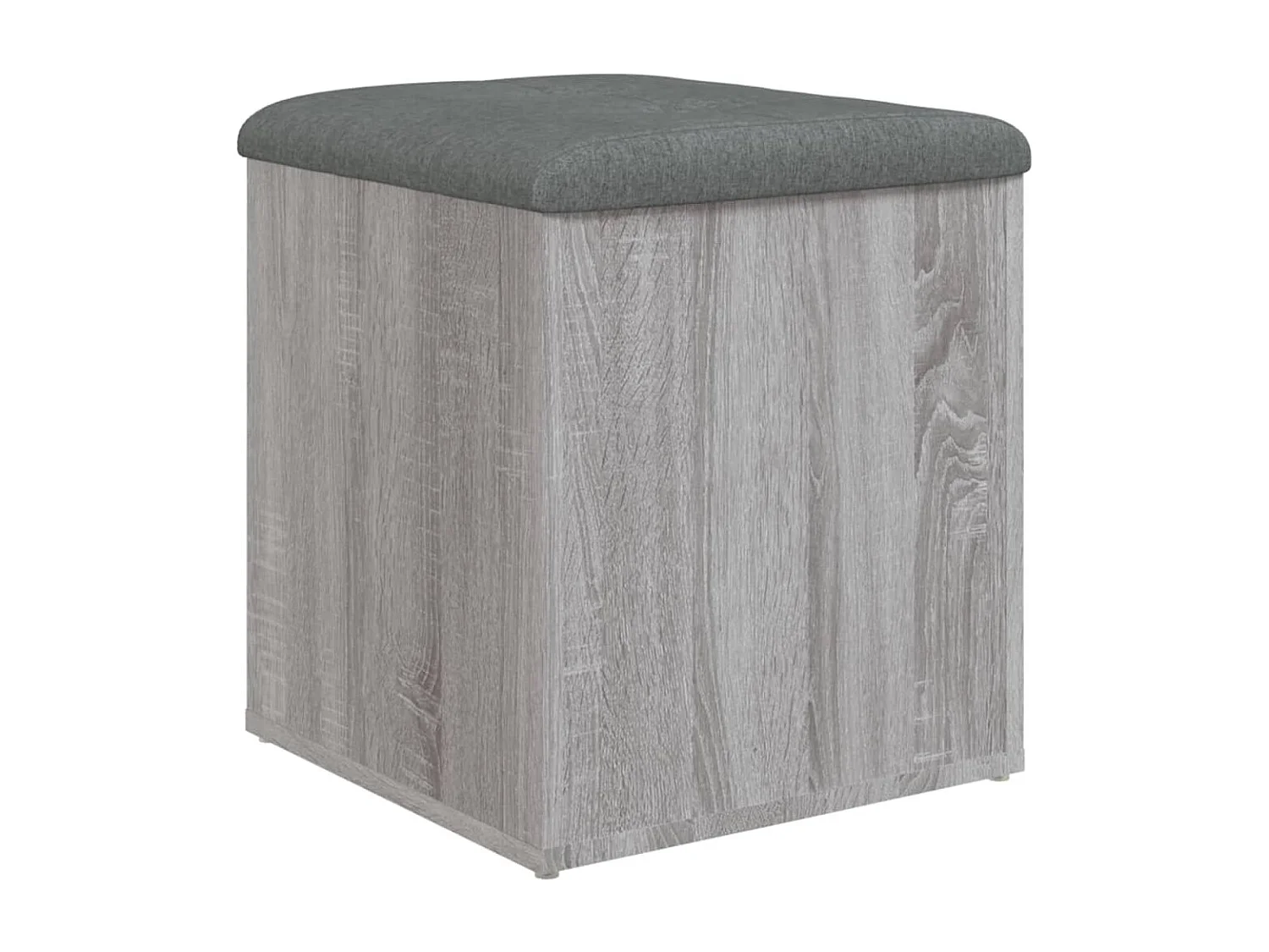 Sitzbank mit Stauraum Grau Sonoma 42x42x45 cm Holzwerkstoff