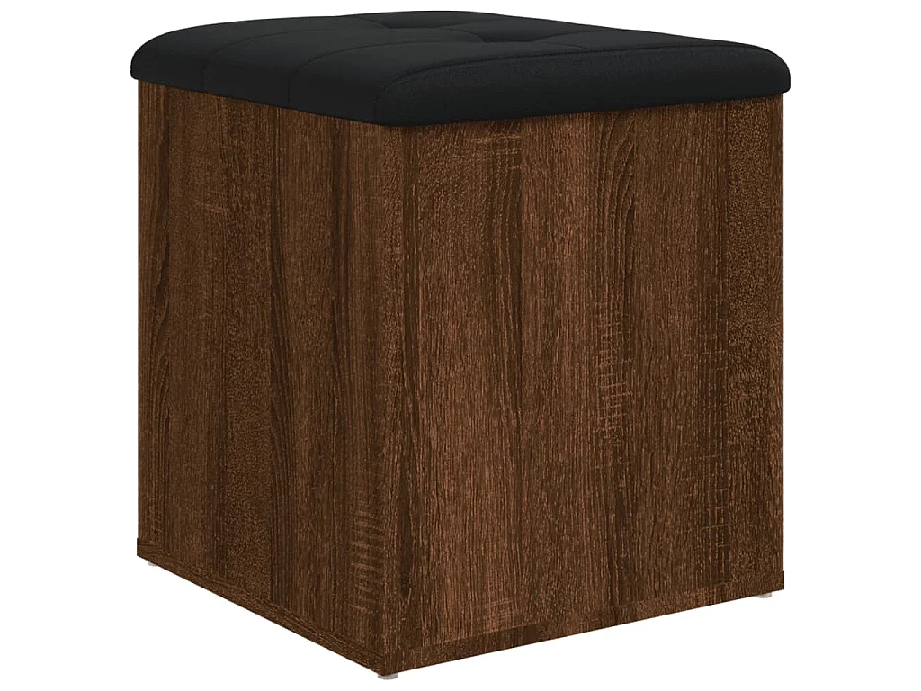 Banc de rangement chêne marron 42x42x45 cm bois d'ingénierie