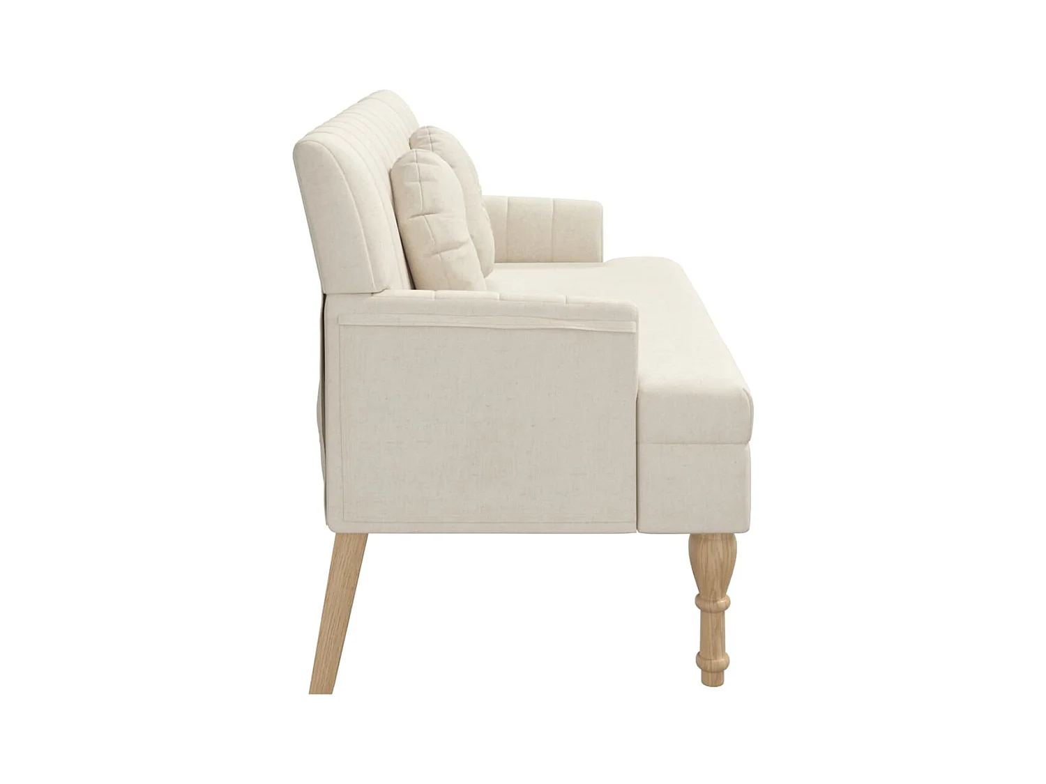 Banc avec coussins 113x64,5x75,5 cm lin