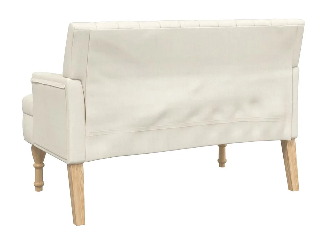Banc avec coussins 113x64,5x75,5 cm lin