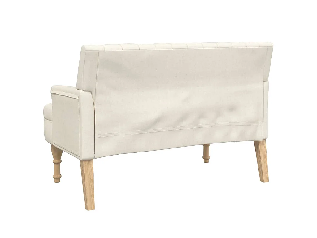 Banc avec coussins 113x64,5x75,5 cm lin