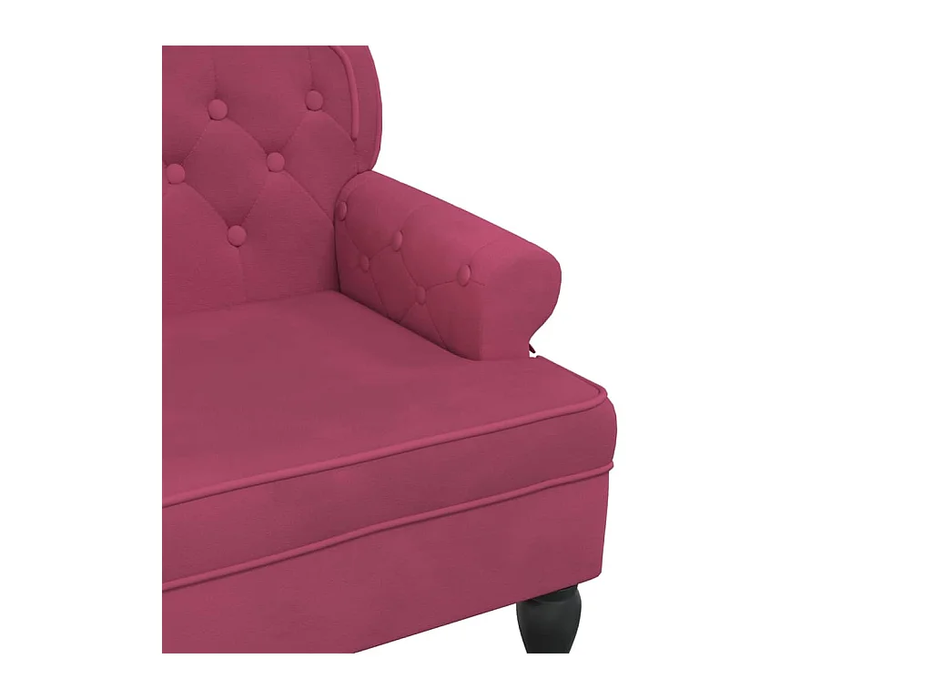 Bankje met rugleuning 119,5x64,5x75 cm fluweel wijnrood