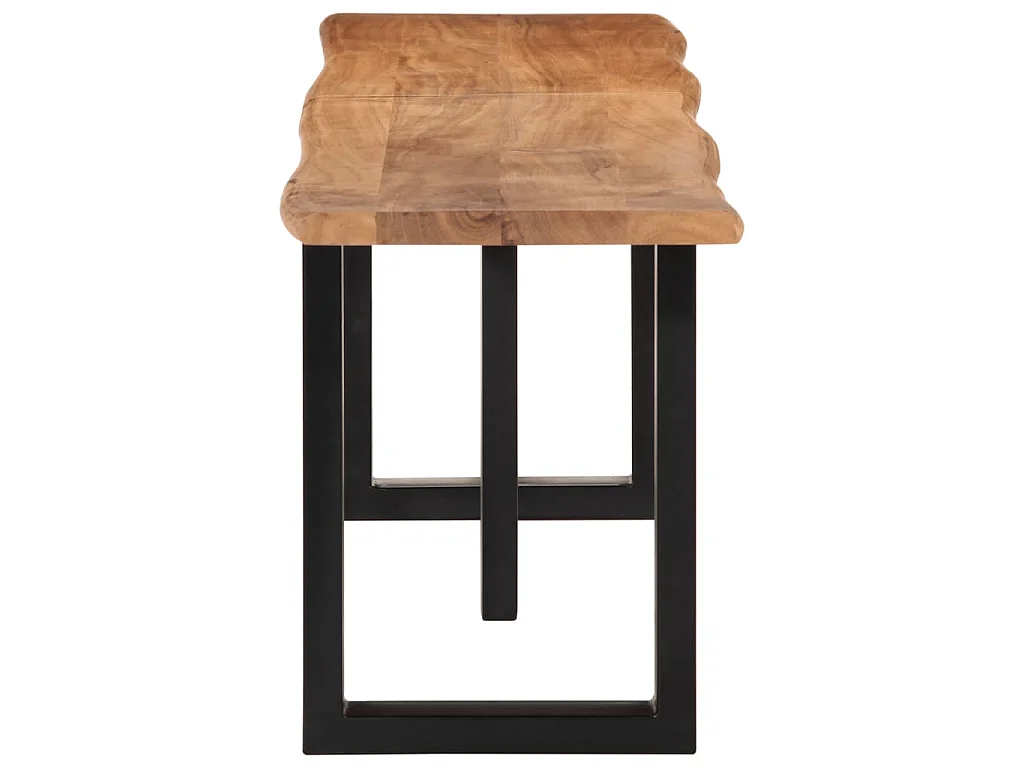 Banc 160 cm bois d'acacia massif et acier
