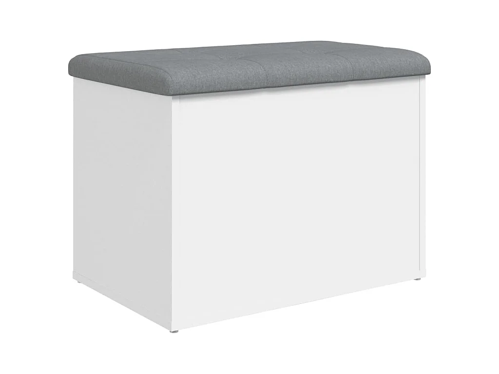 Banc de rangement Blanc 62x42x45 cm Bois d'ingénierie