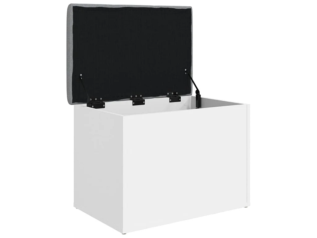 Banc de rangement Blanc 62x42x45 cm Bois d'ingénierie