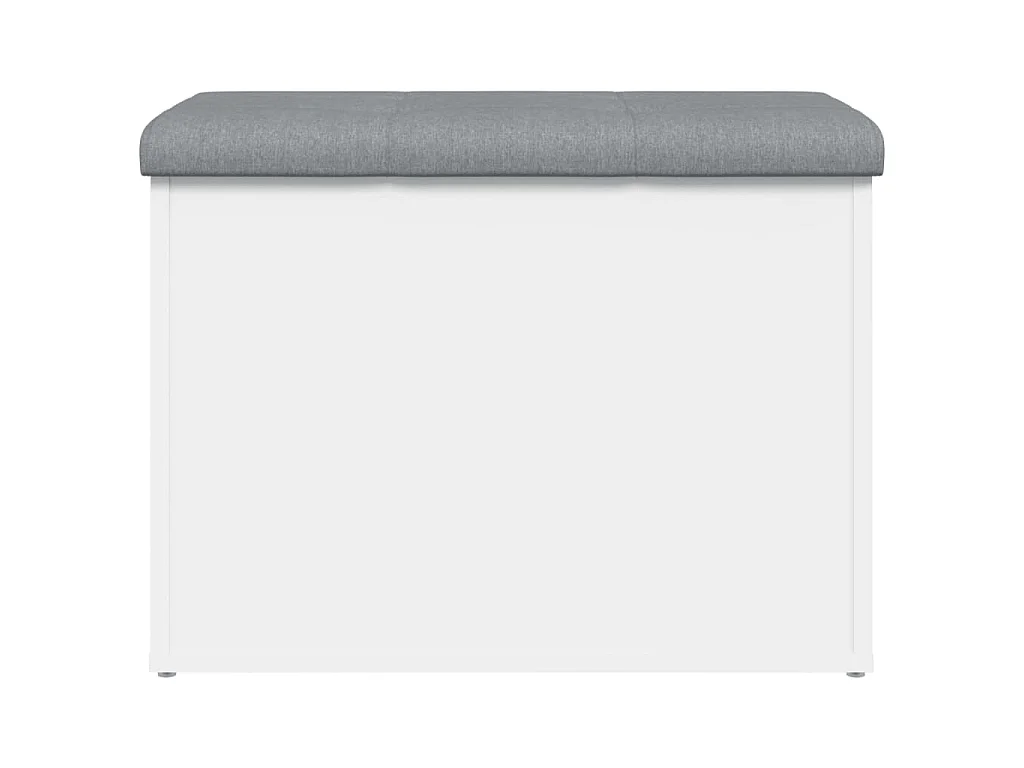 Banc de rangement Blanc 62x42x45 cm Bois d'ingénierie