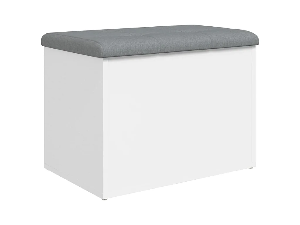 Banc de rangement Blanc 62x42x45 cm Bois d'ingénierie