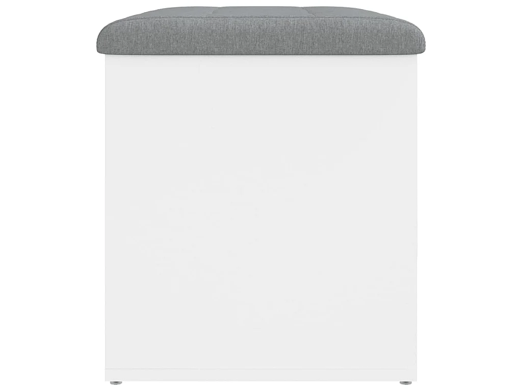 Banc de rangement Blanc 62x42x45 cm Bois d'ingénierie