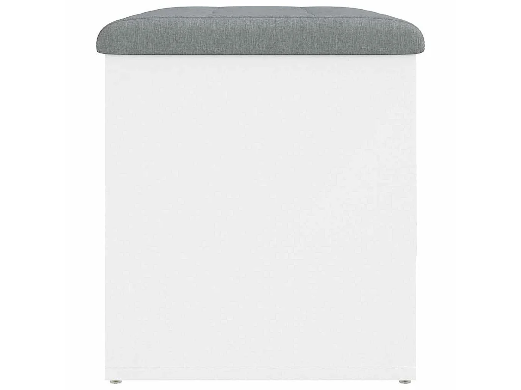 Panca contenitore bianca 62x42x45 cm in legno ingegnerizzato