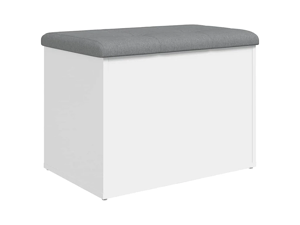 Panca contenitore bianca 62x42x45 cm in legno ingegnerizzato