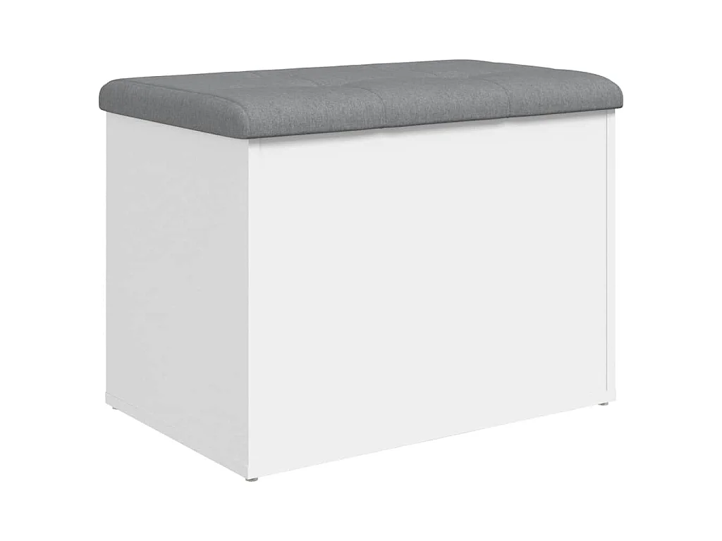 Panca contenitore bianca 62x42x45 cm in legno ingegnerizzato