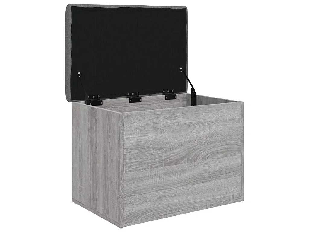 Opbergbankje 62x42x45 cm bewerkt hout grijs sonoma eikenkleurig